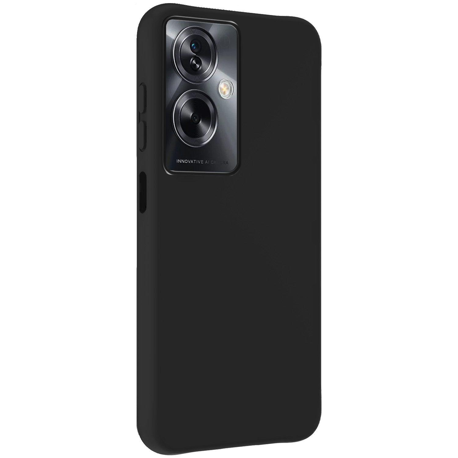 BASEY. Hoes Geschikt voor OPPO A79 Hoesje Siliconen Back Cover Case - Hoesje Geschikt voor OPPO A79 Hoes Cover Hoesje - Zwart - 2 Stuks
