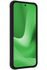 BASEY. Hoes Geschikt voor OPPO A79 Hoesje Siliconen Back Cover Case - Hoesje Geschikt voor OPPO A79 Hoes Cover Hoesje - Zwart - 2 Stuks