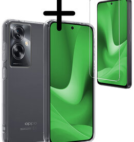 BASEY. BASEY. OPPO A79 Hoesje Siliconen Met Screenprotector - Transparant