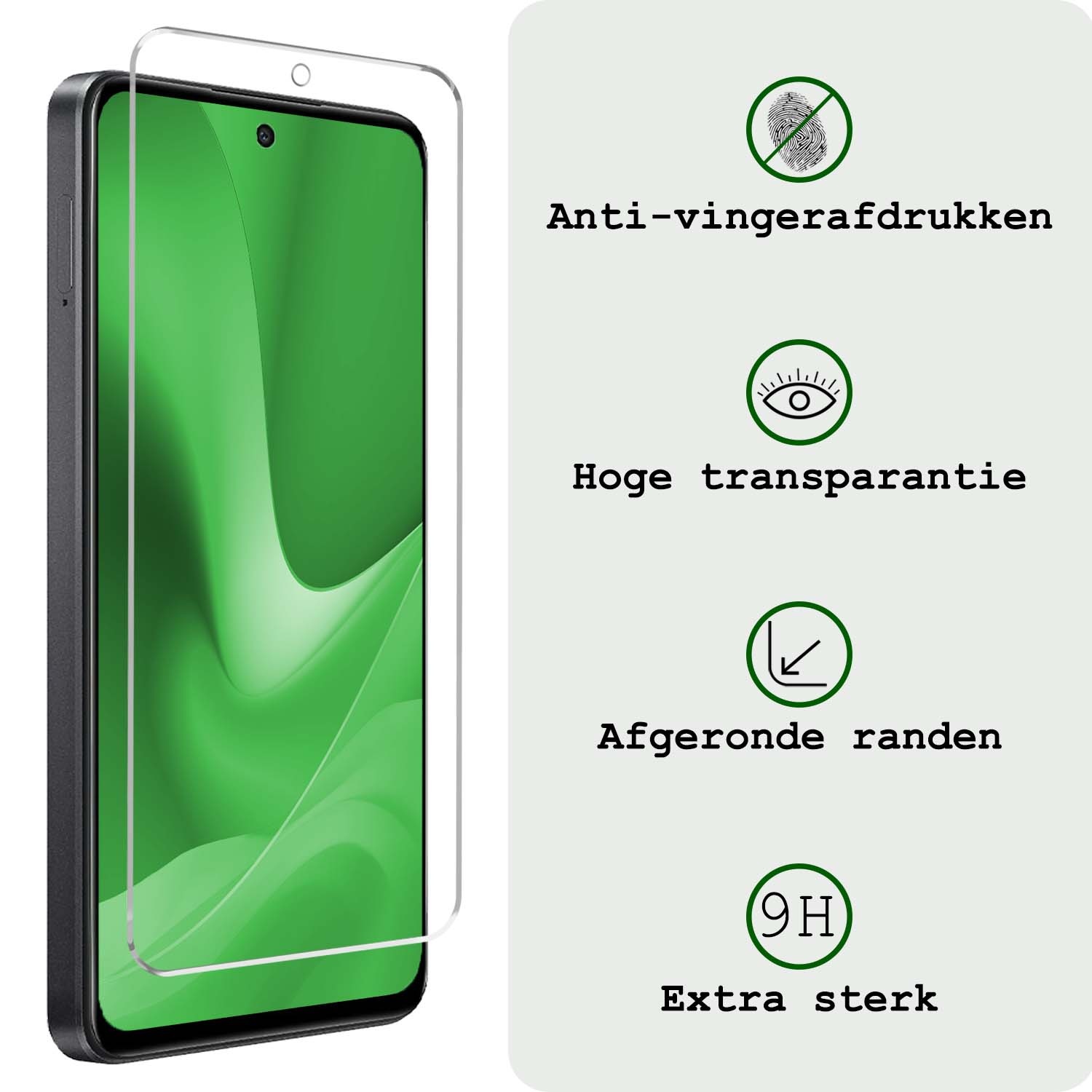 BASEY. Hoes Geschikt voor OPPO A79 Hoesje Siliconen Back Cover Case Met Screenprotector - Hoesje Geschikt voor OPPO A79 Hoes Cover Hoesje - Transparant