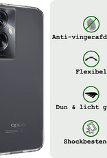 BASEY. Hoes Geschikt voor OPPO A79 Hoesje Siliconen Back Cover Case Met 2x Screenprotector - Hoesje Geschikt voor OPPO A79 Hoes Cover Hoesje - Transparant