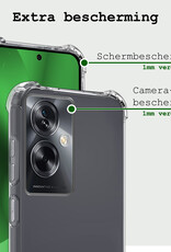 BASEY. Hoes Geschikt voor OPPO A79 Hoesje Shock Proof Case Hoes Siliconen - Hoesje Geschikt voor OPPO A79 Hoes Cover Shockproof - Transparant - 2 Stuks