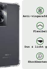 BASEY. Hoes Geschikt voor OPPO A79 Hoesje Shock Proof Case Hoes Siliconen Met Screenprotector - Hoesje Geschikt voor OPPO A79 Hoes Cover Shockproof - Transparant