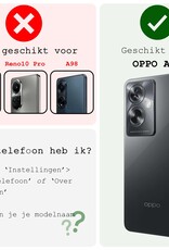 BASEY. Hoes Geschikt voor OPPO A79 Hoesje Shock Proof Case Hoes Siliconen Met 2x Screenprotector - Hoesje Geschikt voor OPPO A79 Hoes Cover Shockproof - Transparant