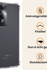 Nomfy Hoesje Geschikt voor OPPO A79 Hoesje Shock Proof Cover Case Shockproof - Hoes Geschikt voor OPPO A79 Hoes Siliconen Back Case - Transparant - 2 PACK
