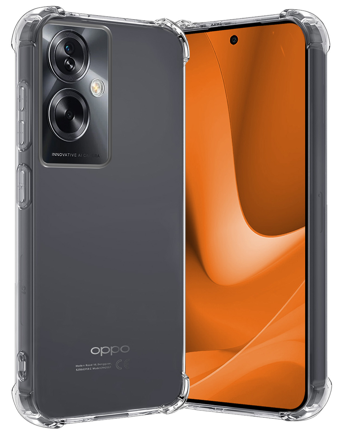 Nomfy Hoesje Geschikt voor OPPO A79 Hoesje Shock Proof Cover Case Shockproof - Hoes Geschikt voor OPPO A79 Hoes Siliconen Back Case - Transparant