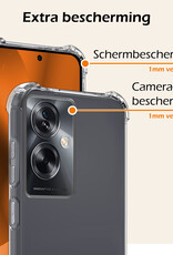 Nomfy Hoesje Geschikt voor OPPO A79 Hoesje Shock Proof Cover Case Shockproof - Hoes Geschikt voor OPPO A79 Hoes Siliconen Back Case - Transparant