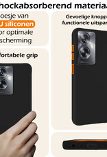 Nomfy Hoesje Geschikt voor OPPO A79 Hoesje Siliconen Cover Case Met 2x Screenprotector - Hoes Geschikt voor OPPO A79 Hoes Back Case - Zwart
