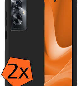 Nomfy Nomfy OPPO A79 Hoesje Siliconen - Zwart - 2 PACK