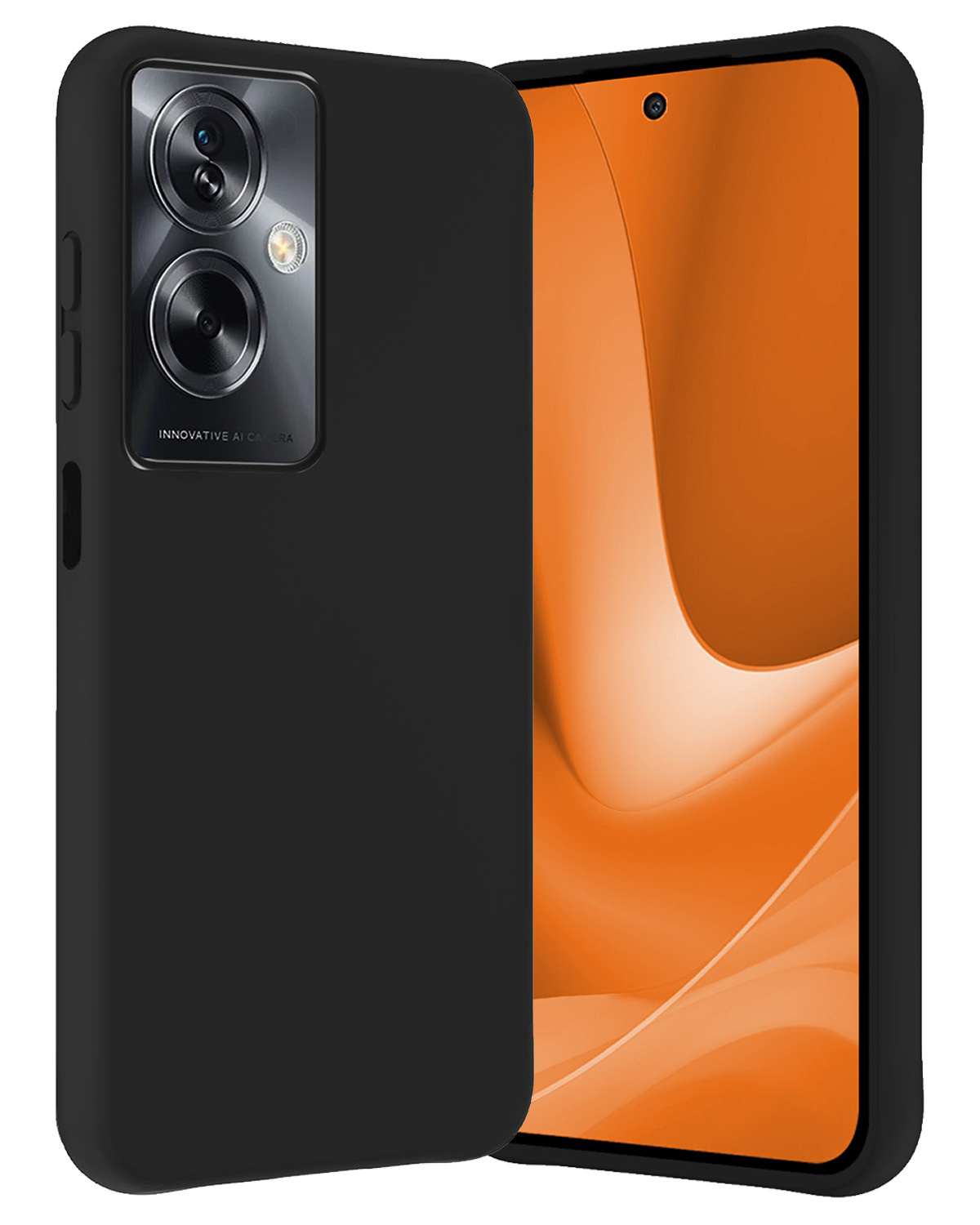 Nomfy Hoesje Geschikt voor OPPO A79 Hoesje Siliconen Cover Case - Hoes Geschikt voor OPPO A79 Hoes Back Case - Zwart