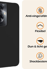 Nomfy Hoesje Geschikt voor OPPO A79 Hoesje Siliconen Cover Case - Hoes Geschikt voor OPPO A79 Hoes Back Case - Zwart