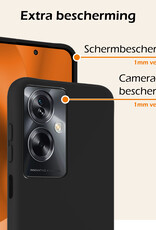 Nomfy Hoesje Geschikt voor OPPO A79 Hoesje Siliconen Cover Case - Hoes Geschikt voor OPPO A79 Hoes Back Case - Zwart