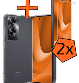 Nomfy Nomfy OPPO A79 Hoesje Siliconen Met 2x Screenprotector - Transparant