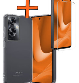 Nomfy Nomfy OPPO A79 Hoesje Siliconen Met Screenprotector - Transparant