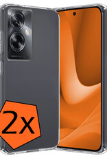Nomfy Hoesje Geschikt voor OPPO A79 Hoesje Siliconen Cover Case - Hoes Geschikt voor OPPO A79 Hoes Back Case - 2-PACK - Transparant