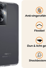Nomfy Hoesje Geschikt voor OPPO A79 Hoesje Siliconen Cover Case - Hoes Geschikt voor OPPO A79 Hoes Back Case - 2-PACK - Transparant