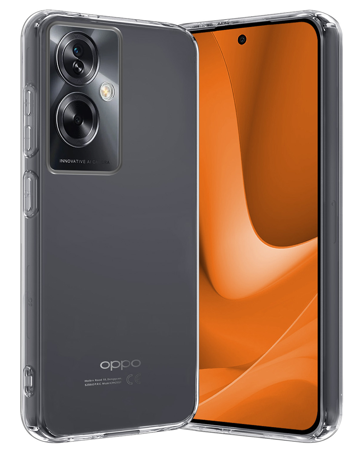 Nomfy Hoesje Geschikt voor OPPO A79 Hoesje Siliconen Cover Case - Hoes Geschikt voor OPPO A79 Hoes Back Case - Transparant