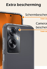 Nomfy Hoesje Geschikt voor OPPO A79 Hoesje Siliconen Cover Case - Hoes Geschikt voor OPPO A79 Hoes Back Case - Transparant