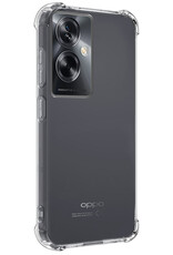 NoXx Hoes Geschikt voor OPPO A79 Hoesje Siliconen Cover Shock Proof Back Case Shockproof Hoes Met 2x Screenprotector - Transparant