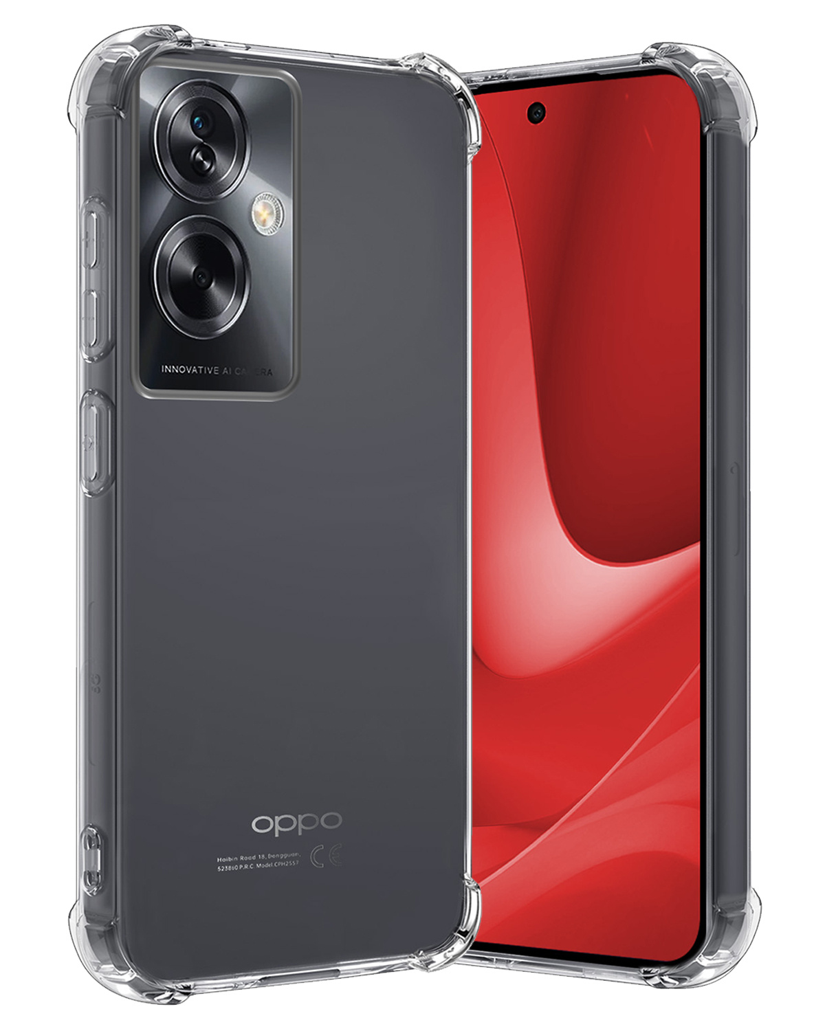 NoXx Hoes Geschikt voor OPPO A79 Hoesje Siliconen Cover Shock Proof Back Case Shockproof Hoes - Transparant