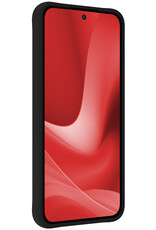 NoXx Hoes Geschikt voor OPPO A79 Hoesje Cover Siliconen Back Case Hoes Met Screenprotector - Zwart