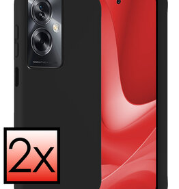 NoXx NoXx OPPO A79 Hoesje Siliconen - Zwart - 2 PACK