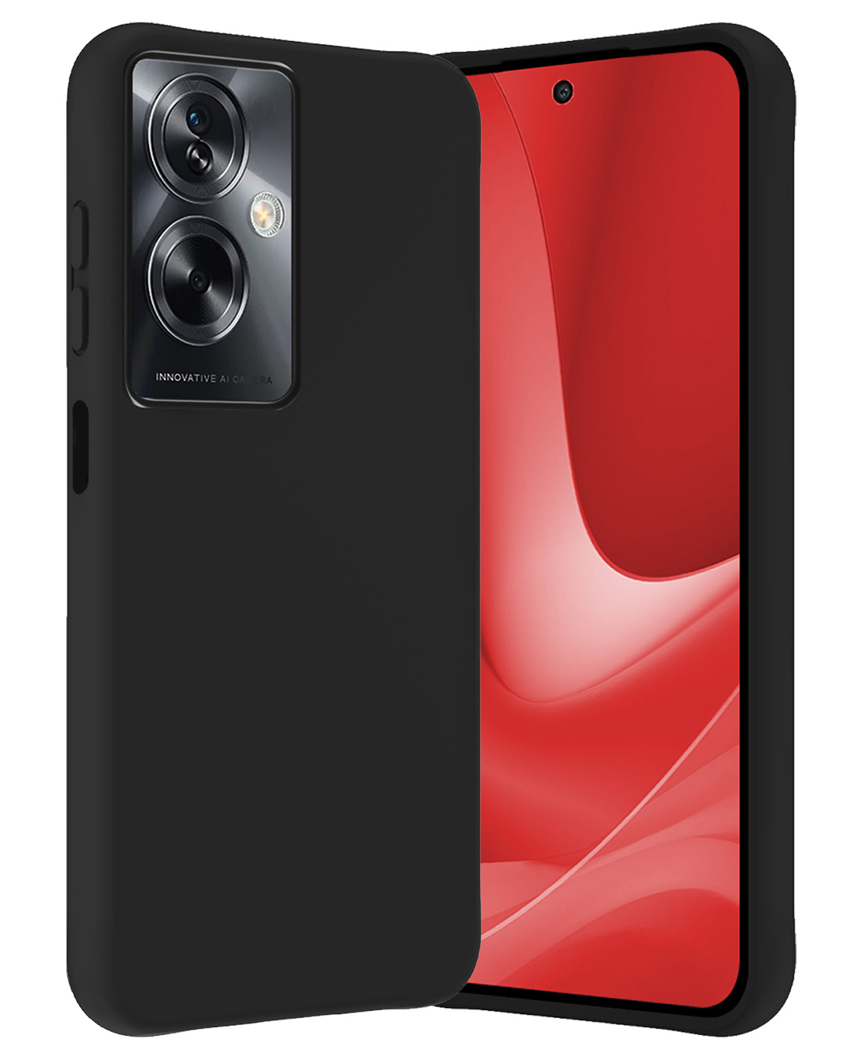 NoXx Hoes Geschikt voor OPPO A79 Hoesje Cover Siliconen Back Case Hoes - Zwart