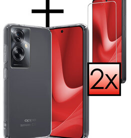 NoXx NoXx OPPO A79 Hoesje Siliconen Met 2x Screenprotector - Transparant