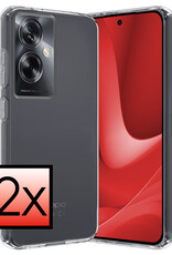 NoXx Hoes Geschikt voor OPPO A79 Hoesje Cover Siliconen Back Case Hoes - Transparant - 2x
