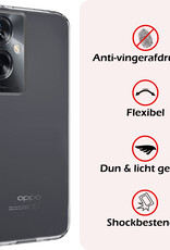 NoXx Hoes Geschikt voor OPPO A79 Hoesje Cover Siliconen Back Case Hoes - Transparant - 2x