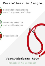 BASEY. Telefoonkoorden Universeel Telefoonkoord Verstelbaar Telefoon Koord - Universeel Telefoonkoord 150 cm - Rood