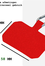 BASEY. Telefoonkoorden Universeel Telefoonkoord Verstelbaar Telefoon Koord - Universeel Telefoonkoord 150 cm - Rood