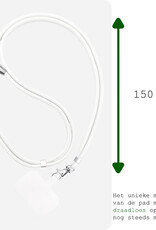 BASEY. Telefoonkoorden Universeel Telefoonkoord Verstelbaar Telefoon Koord - Universeel Telefoonkoord 150 cm - Wit