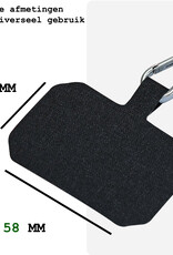 BASEY. Telefoonkoorden Universeel Telefoonkoord Verstelbaar Telefoon Koord - Universeel Telefoonkoord 150 cm - Zwart