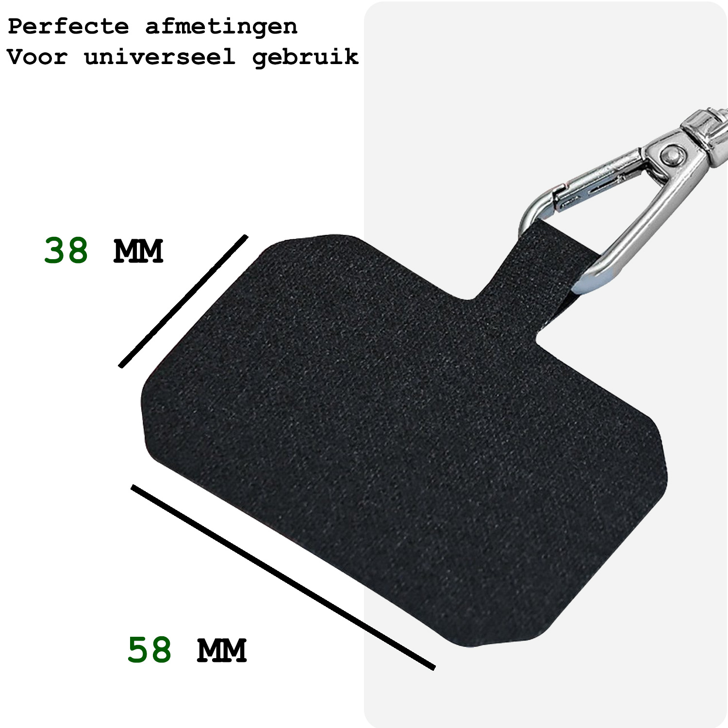 BASEY. Telefoonkoorden Universeel Telefoonkoord Verstelbaar Telefoon Koord - Universeel Telefoonkoord 150 cm - Zwart