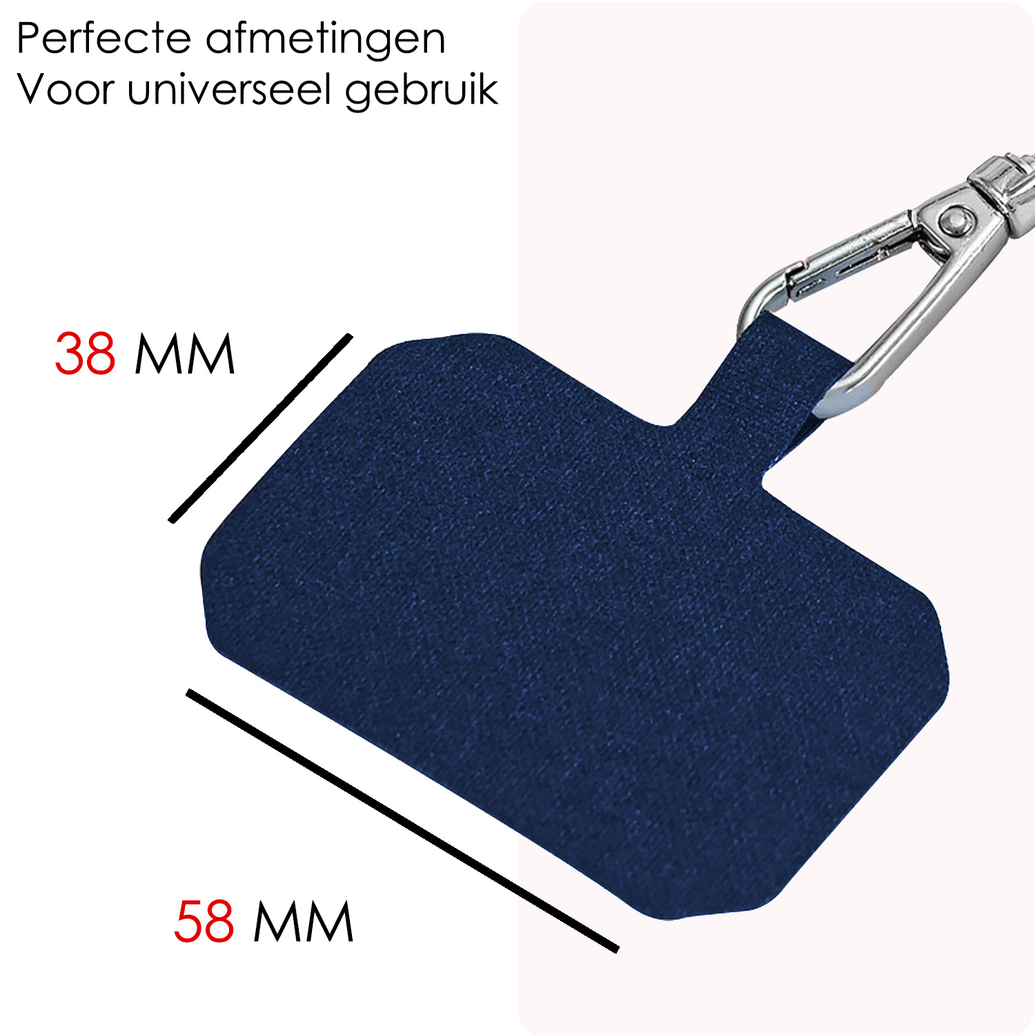 NoXx Telefoon Koord Universeel Telefoonkoord Verstelbaar - Telefoonkoorden Universeel Verstelbaar - Donkerblauw