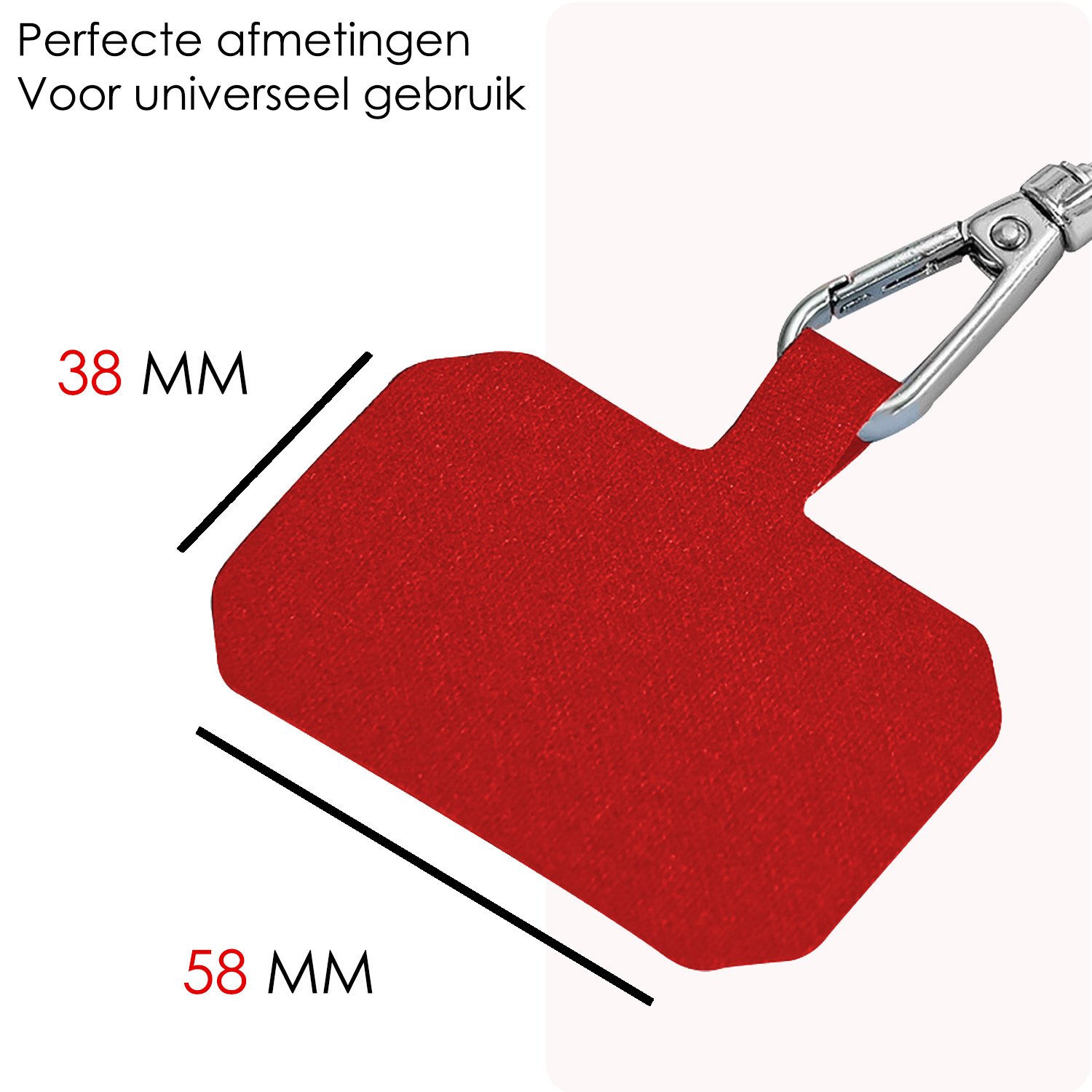 NoXx Telefoon Koord Universeel Telefoonkoord Verstelbaar - Telefoonkoorden Universeel Verstelbaar - Rood