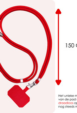 NoXx Telefoon Koord Universeel Telefoonkoord Verstelbaar - Telefoonkoorden Universeel Verstelbaar - Rood
