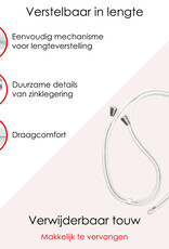 NoXx Telefoon Koord Universeel Telefoonkoord Verstelbaar - Telefoonkoorden Universeel Verstelbaar - Wit