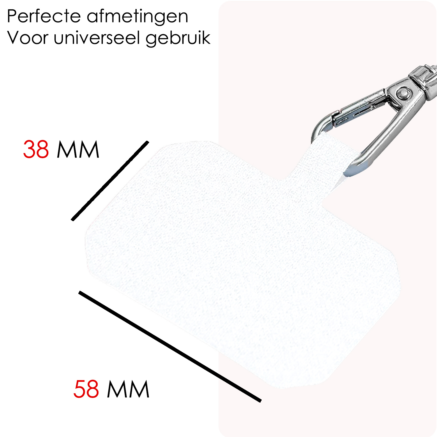 NoXx Telefoon Koord Universeel Telefoonkoord Verstelbaar - Telefoonkoorden Universeel Verstelbaar - Wit