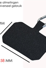 NoXx Telefoon Koord Universeel Telefoonkoord Verstelbaar - Telefoonkoorden Universeel Verstelbaar - Zwart