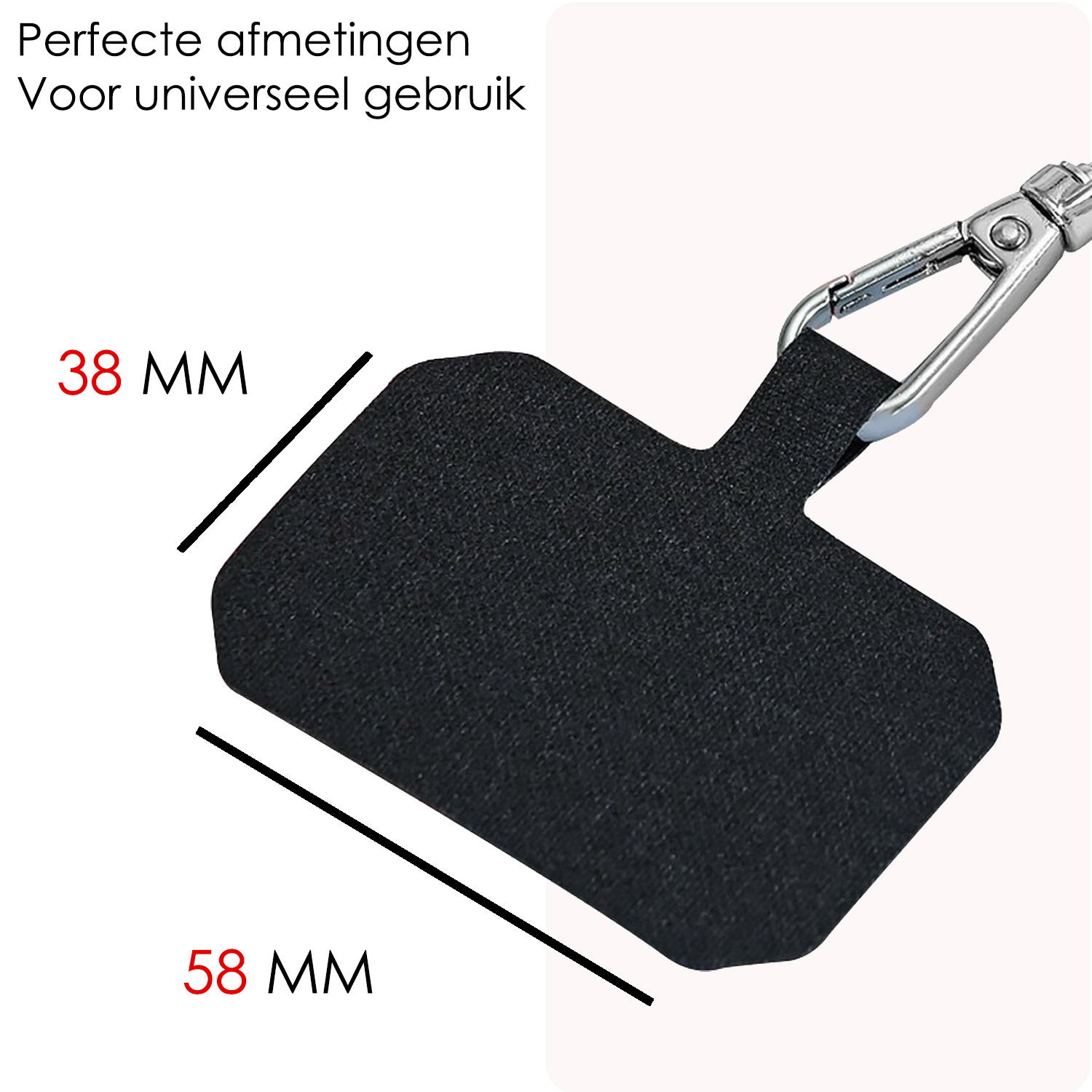 NoXx Telefoon Koord Universeel Telefoonkoord Verstelbaar - Telefoonkoorden Universeel Verstelbaar - Zwart