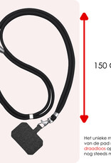 NoXx Telefoon Koord Universeel Telefoonkoord Verstelbaar - Telefoonkoorden Universeel Verstelbaar - Zwart