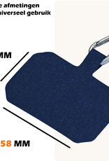 Nomfy Universeel Telefoonkoord Telefoonkoorden Verstelbaar - Universeel Telefoon Koord Polyester Telefoonkoord - Donkerblauw