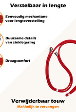 Nomfy Universeel Telefoonkoord Telefoonkoorden Verstelbaar - Universeel Telefoon Koord Polyester Telefoonkoord - Rood