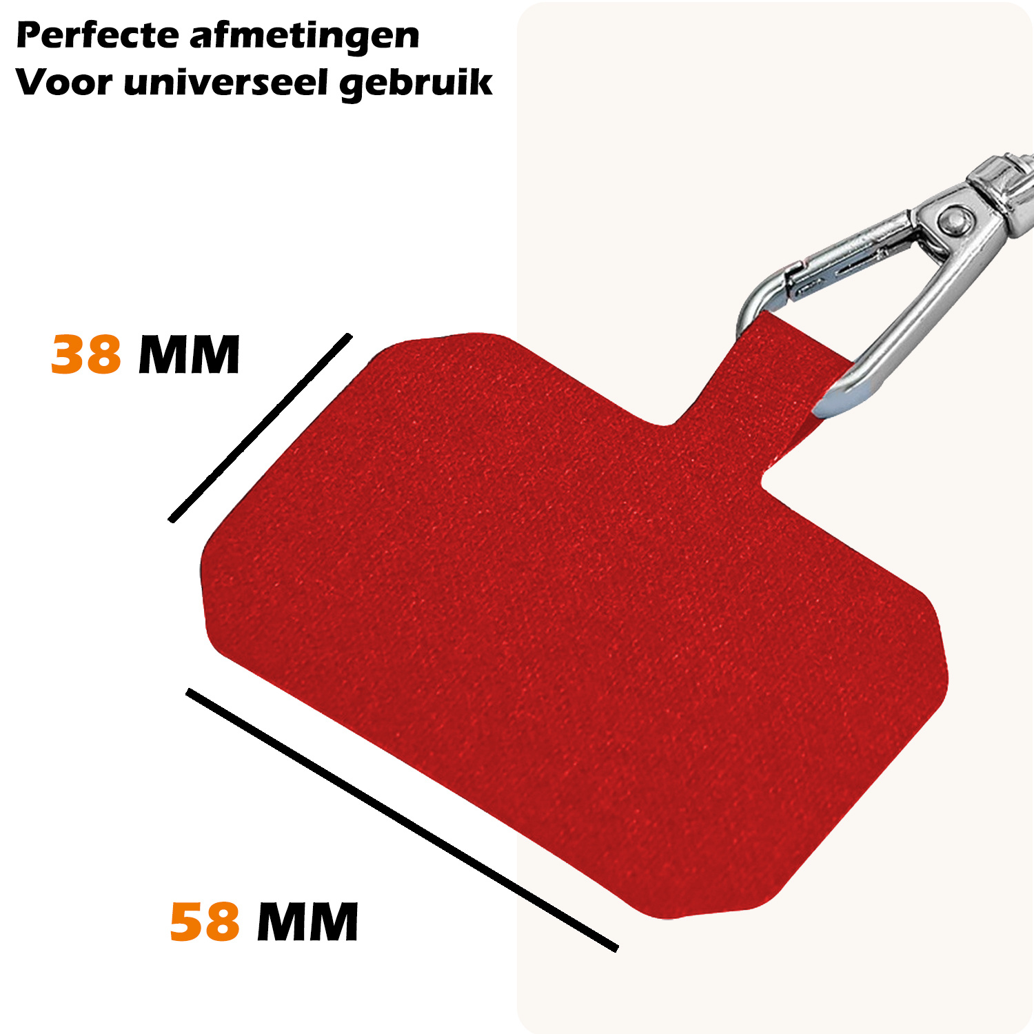 Nomfy Universeel Telefoonkoord Telefoonkoorden Verstelbaar - Universeel Telefoon Koord Polyester Telefoonkoord - Rood