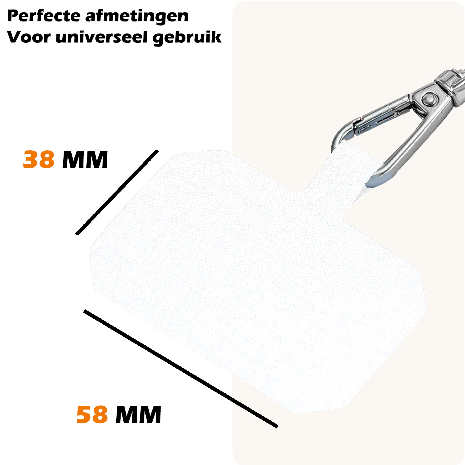 Nomfy Universeel Telefoonkoord Telefoonkoorden Verstelbaar - Universeel Telefoon Koord Polyester Telefoonkoord - Wit