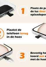 Nomfy Universeel Telefoonkoord Telefoonkoorden Verstelbaar - Universeel Telefoon Koord Polyester Telefoonkoord - Zwart