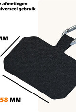 Nomfy Universeel Telefoonkoord Telefoonkoorden Verstelbaar - Universeel Telefoon Koord Polyester Telefoonkoord - Zwart