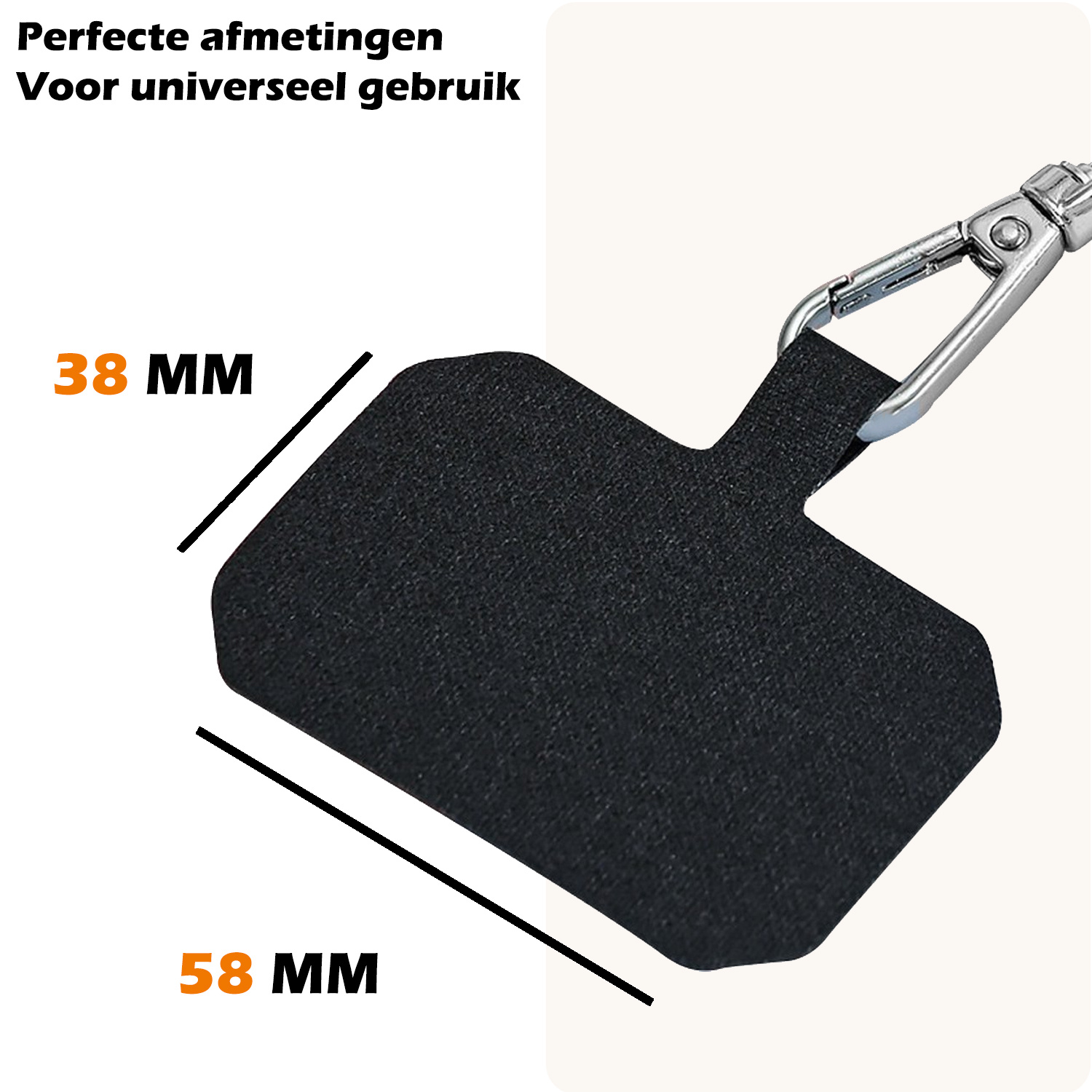 Nomfy Universeel Telefoonkoord Telefoonkoorden Verstelbaar - Universeel Telefoon Koord Polyester Telefoonkoord - Zwart